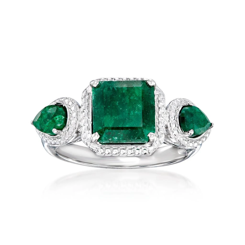 商品Ross-Simons|Emerald Ring in Sterling Silver,价格¥787,第1张图片