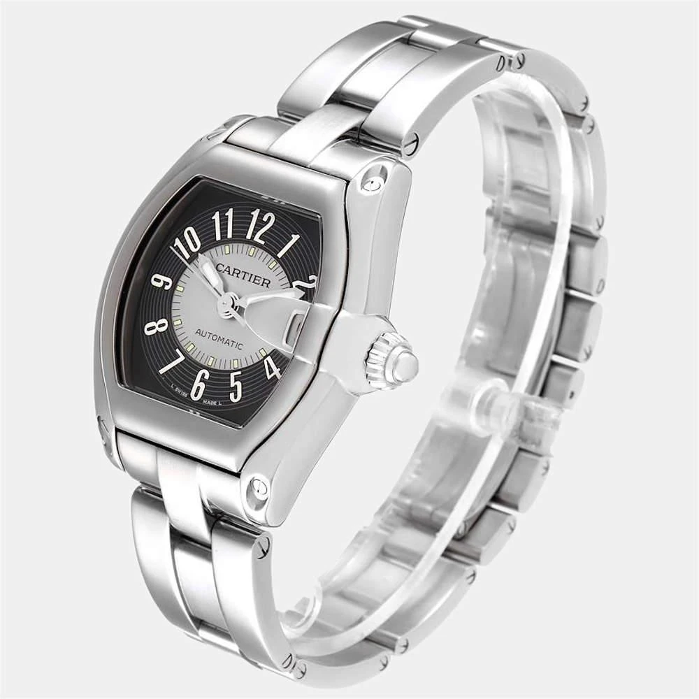 商品[二手商品] Cartier|Cartier Grey Stainless Steel Roadster Tuxedo W62001V3 Men's Wristwatch 38 mm,价格¥29262,第4张图片详细描述