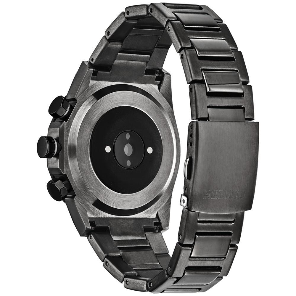 商品Citizen|Men's CZ Smart Hybrid HR Grey Ion-Plated Stainless Steel Bracelet Smart Watch 44mm,价格¥2910,第5张图片详细描述