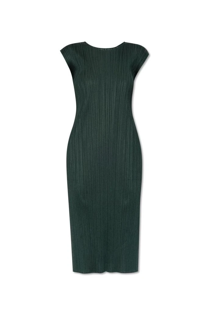商品Issey Miyake|Pleats Please By Issey Miyake Crewneck Pleated Midi Dress,价格¥3894,第1张图片