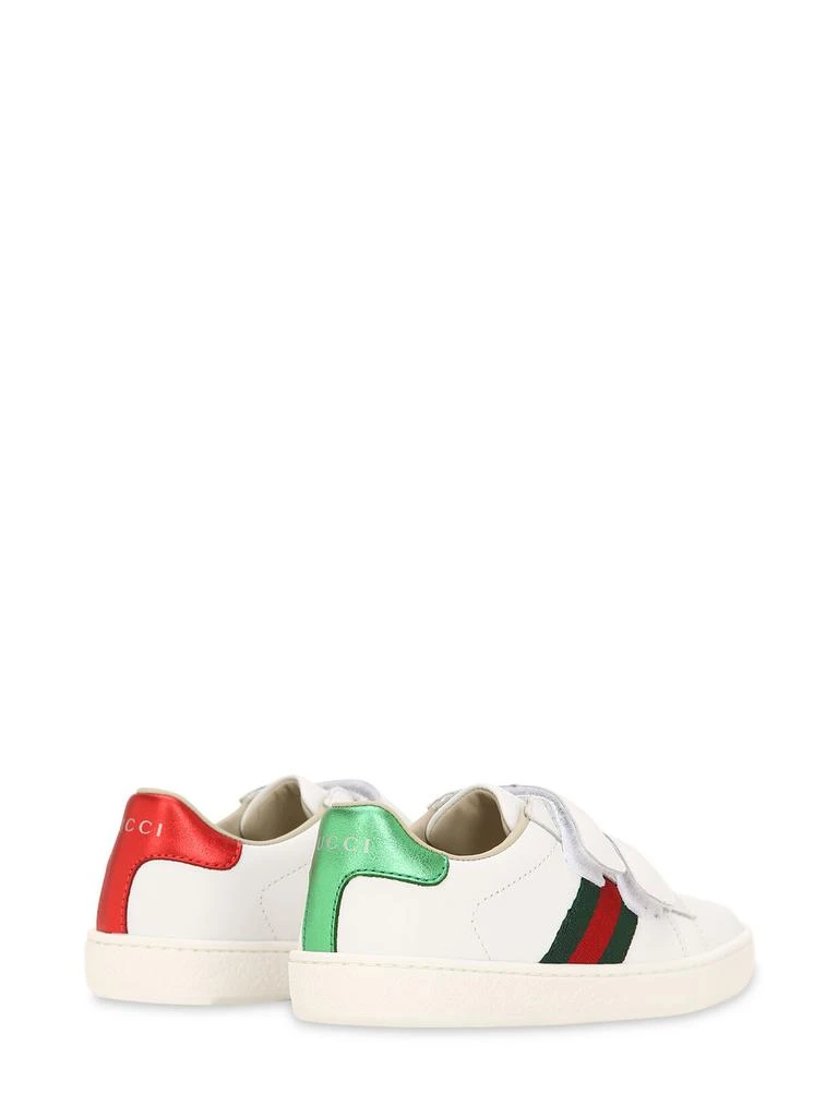 商品Gucci|Ace Leather Strap Sneaker W/ Web,价格¥3365,第2张图片详细描述