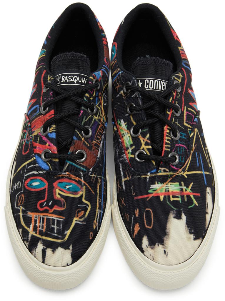 Black Jean-Michel Basquiat Edition Skidgrip Sneakers商品第5张图片规格展示