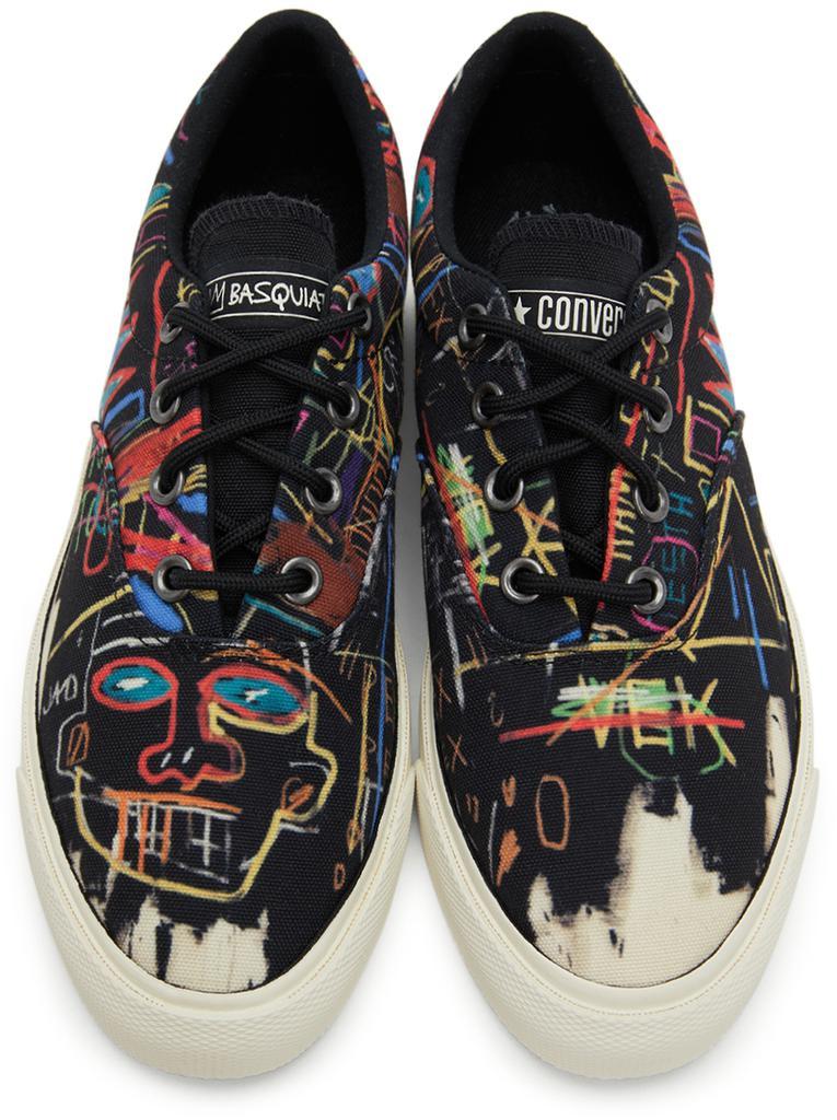 商品Converse|Black Jean-Michel Basquiat Edition Skidgrip Sneakers,价格¥867,第7张图片详细描述