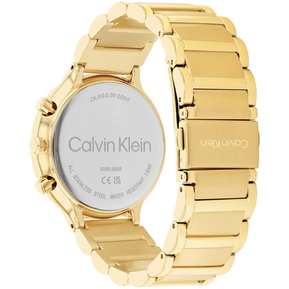 商品Calvin Klein|Women's Multifunction Gold-Tone Stainless Steel Bracelet Watch 38mm,价格¥1502,第3张图片详细描述