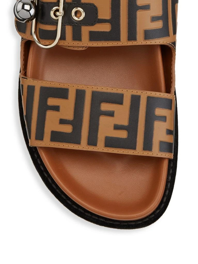 商品Fendi|Leather Flat Slides,价格¥5195,第4张图片详细描述