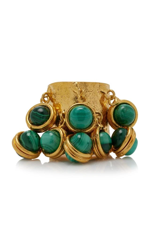 商品Sylvia Toledano|Sylvia Toledano - 22K Gold-Plated Malachite Candies Ring - Green - OS - Moda Operandi - Gifts For Her,价格¥1357,第1张图片