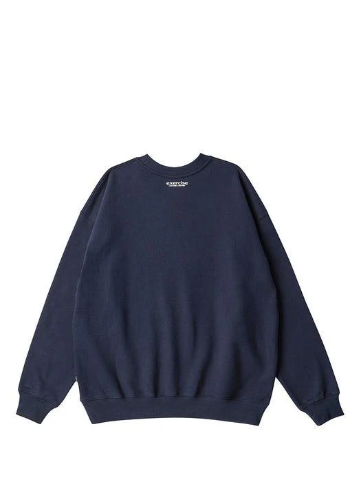商品Exercise|Dumbbell Cat Sweatshirt (Navy),价格¥642,第5张图片详细描述