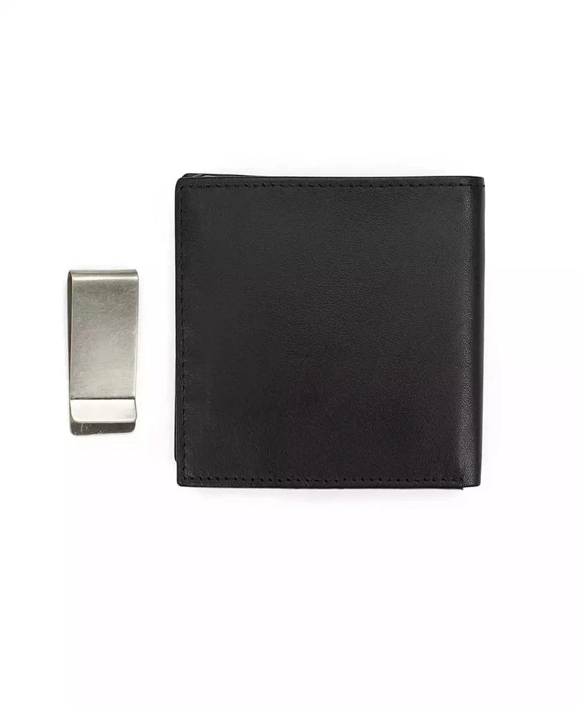 Men's RFID Global Striped Passcase Wallet and Money Clip Set 商品