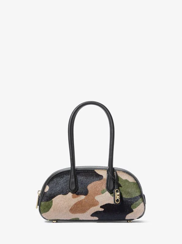 商品 Lulu Small Camouflage Print Calf Hair Satchel 图