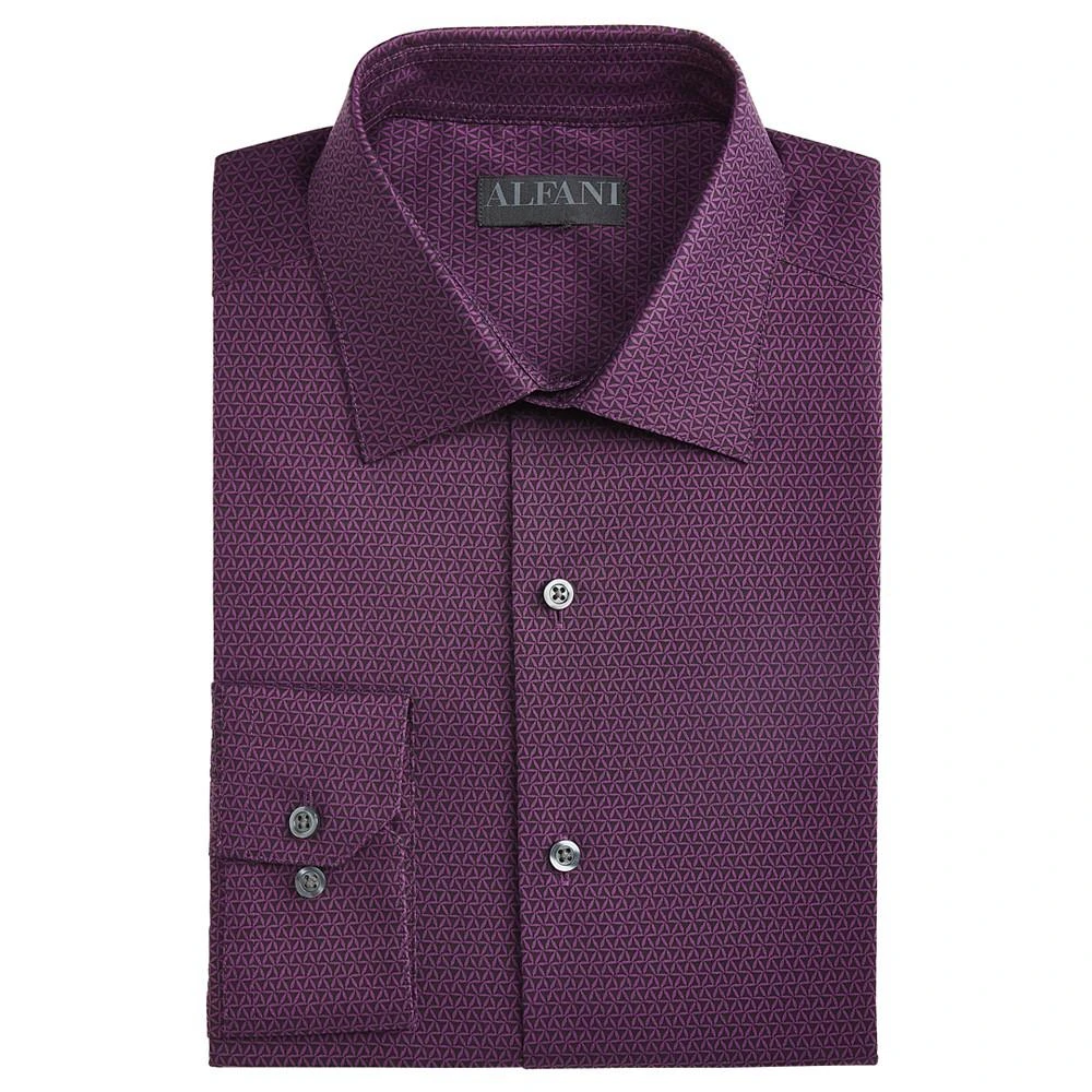 商品Alfani|Men's Slim Fit 2-Way Stretch Stain Resistant Geo Print Dress Shirt, Created for Macy's,价格¥458,第2张图片详细描述