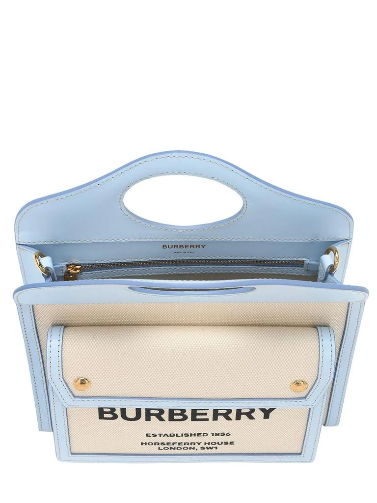 商品Burberry|Mini Pocket Logo Canvas & Leather Tote,价格¥10440,第5张图片详细描述