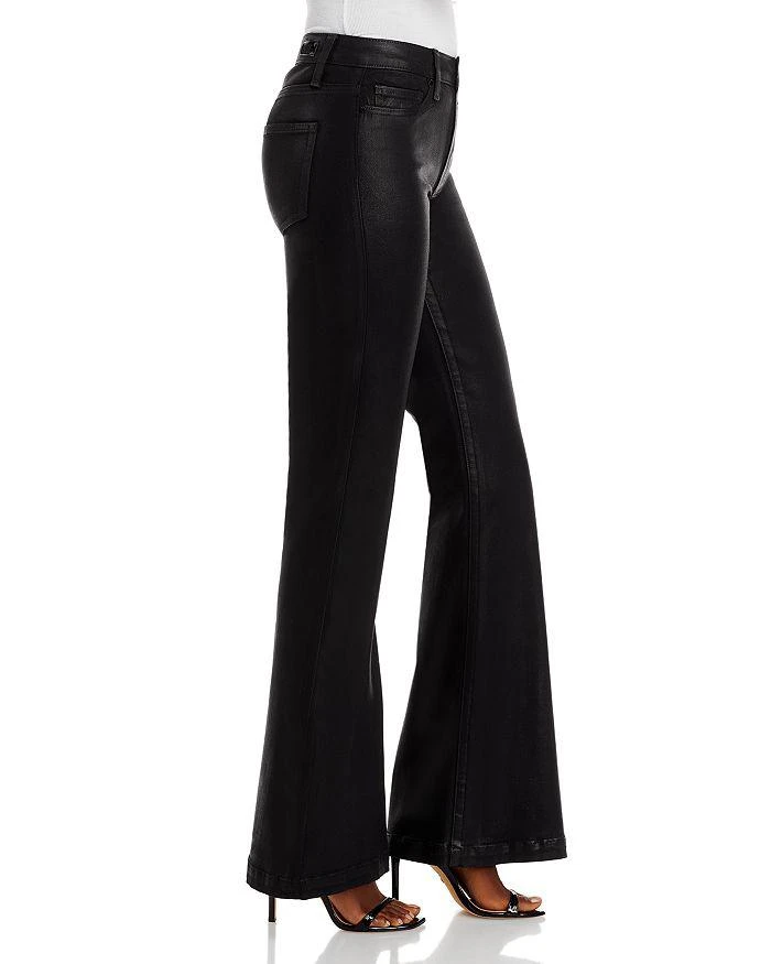 商品Paige|Genevieve High Rise Flare Jeans in Black Coated,价格¥681,第3张图片详细描述