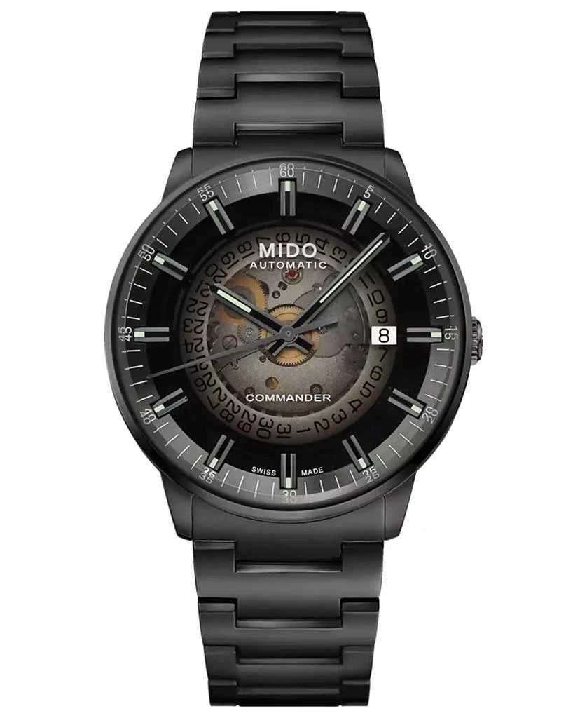 商品MIDO|Men's Swiss Automatic Commander Gradient Black PVD Bracelet Watch 40mm,价格¥8307,第1张图片