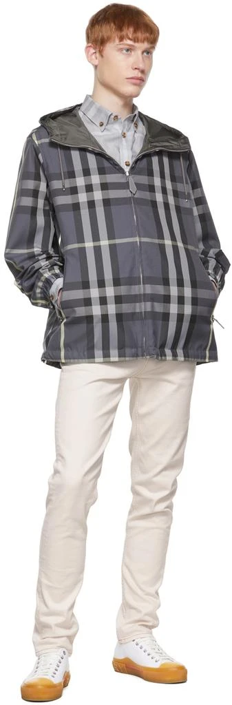 商品Burberry|Grey Linen Long Sleeve Shirt,价格¥3754,第4张图片详细描述