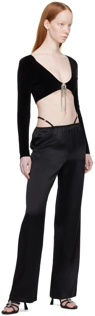 商品Alexander Wang|Black Crystal Thong Lounge Pants,价格¥1306,第4张图片详细描述