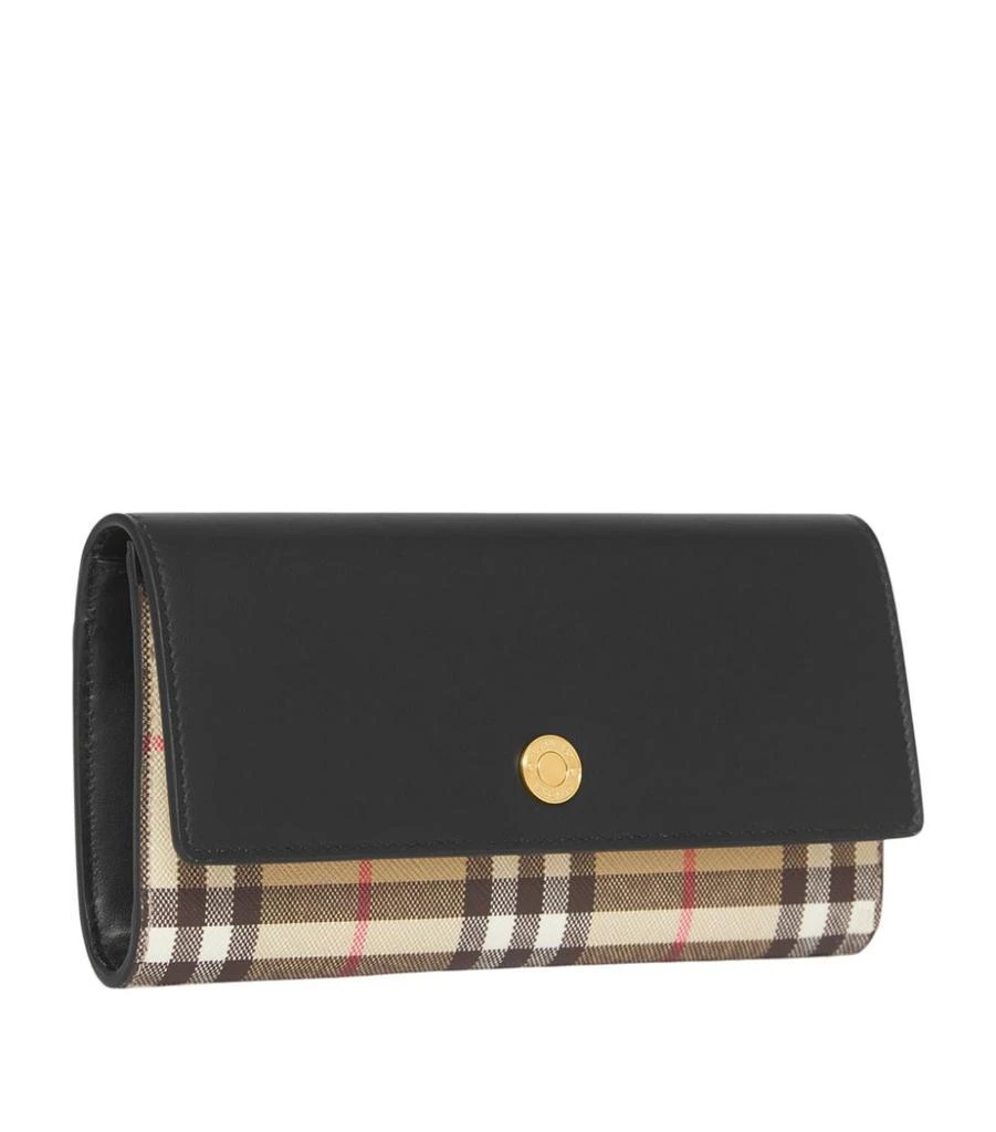 商品Burberry|Leather Vintage Check Continental Wallet,价格¥4851,第3张图片详细描述