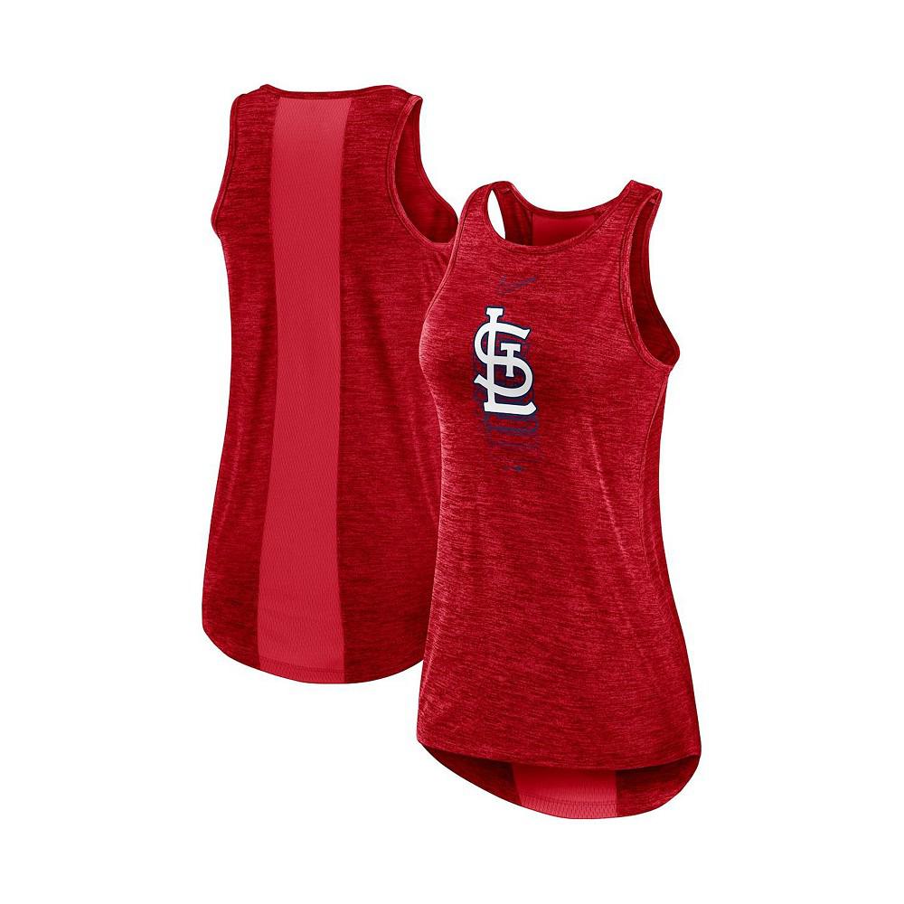 Women's Red St. Louis Cardinals Logo Fade High Neck Performance Tank Top商品第1张图片规格展示