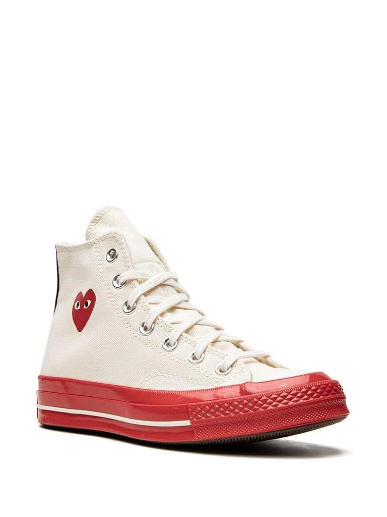 商品Comme des Garcons|COMME DES GARCONS PLAY X CONVERSE RED SOLE HIGH TOP,价格¥1107,第3张图片详细描述