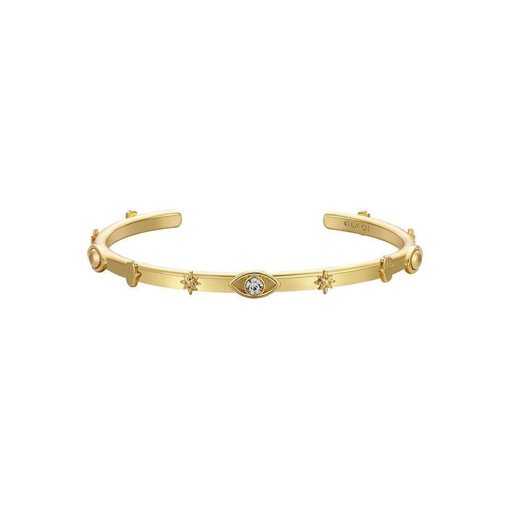 Cubic Zirconia Evil Eye, Star and Hamsa Cuff Bracelet商品第1张图片规格展示