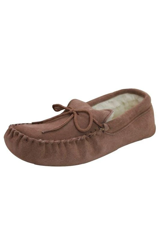 商品Eastern Counties Leather|Unisex Wool-blend Soft Sole Moccasins Camel,价格¥195,第1张图片