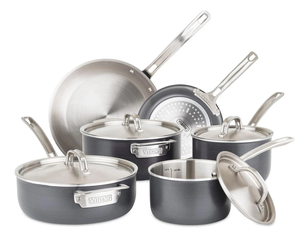 商品Viking|Viking Hard Stainless 10 Piece Cookware Set,价格¥6323,第1张图片
