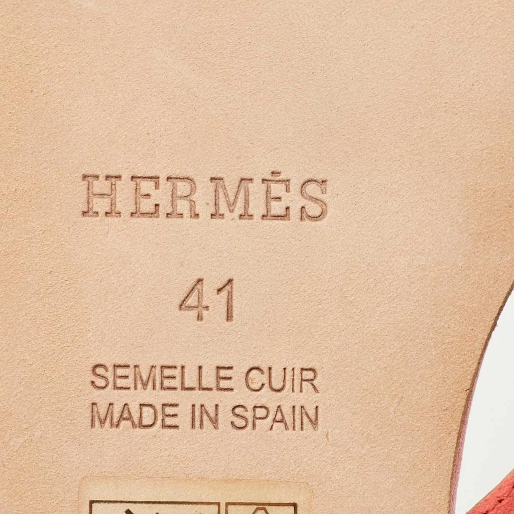 Hermes Pink Suede Corfu Thong Flat Slides Size 41 商品