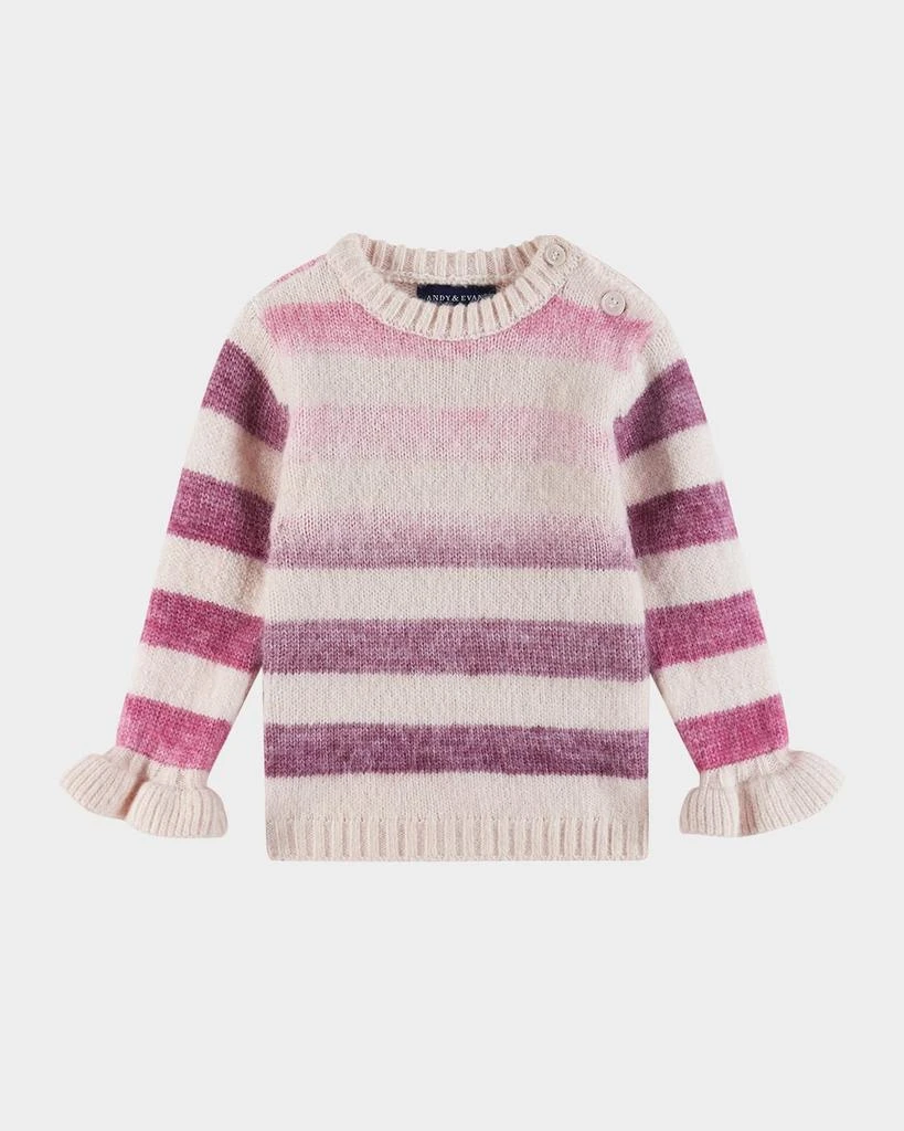 商品Andy & Evan|Girl's Ombre Striped Sweater & Legging Set, Size 6M-24M,价格¥453,第2张图片详细描述