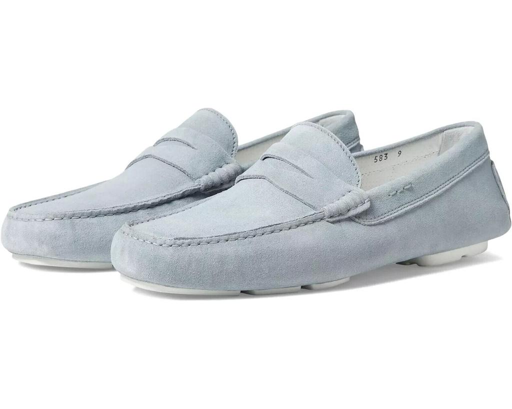 Men's  Idris Loafers US 7 Light Blue Suede Casual Shoes KHD831 image 2