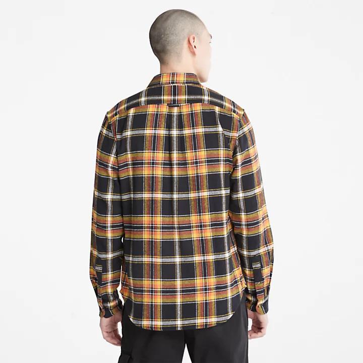 商品Timberland|Heavy Flannel Check Shirt for Men in Black,价格¥892,第4张图片详细描述