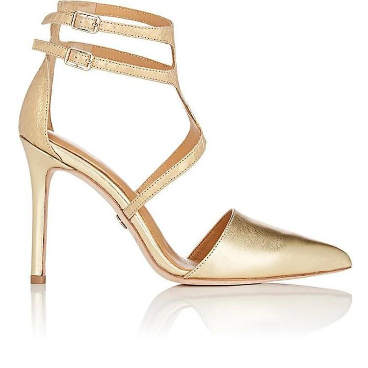 商品Cecelia New York|Tirza Metallic Leather D'Orsay Pumps,价格¥1184,第1张图片