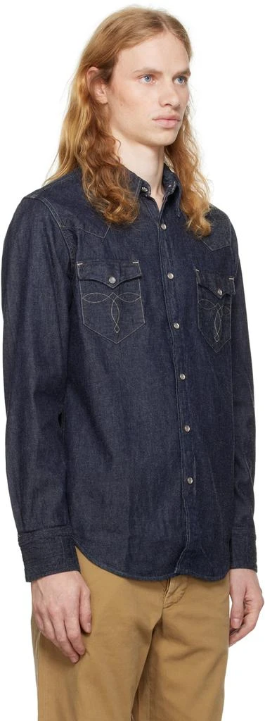 商品RRL|Blue Slim Fit Western Denim Shirt,价格¥1920,第2张图片详细描述