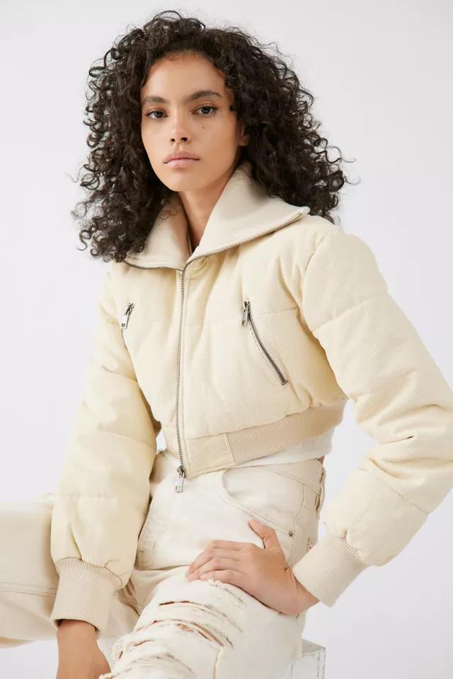商品Urban Outfitters|UO Lily Corduroy Cropped Puffer Jacket,价格¥405,第7张图片详细描述