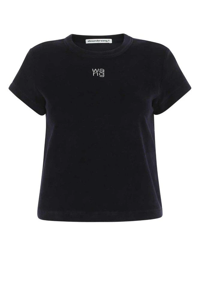 商品Alexander Wang|T By Alexander Wang Embellished Logo T-Shirt,价格¥1884,第1张图片