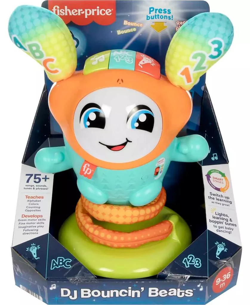 商品Fisher Price|DJ Bouncin' Beats, Baby Learning Toy with Music Lights and Bouncing Action,价格¥363,第2张图片详细描述