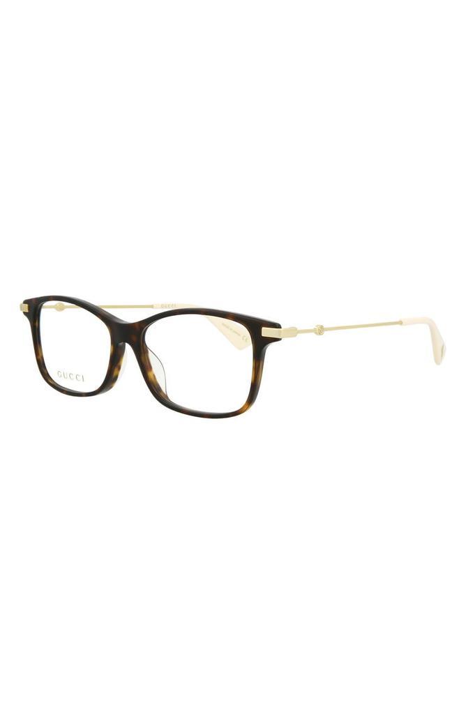 商品Gucci|Fashion 53mm Square Optical Glasses,价格¥1117,第4张图片详细描述