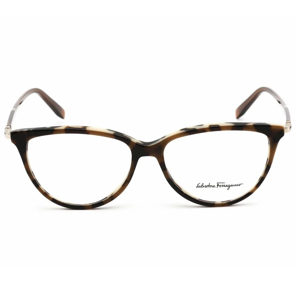 商品Salvatore Ferragamo|Salvatore Ferragamo Women's Eyeglasses - Maculate Brown Plastic Frame | SF2870 296,价格¥486,第2张图片详细描述