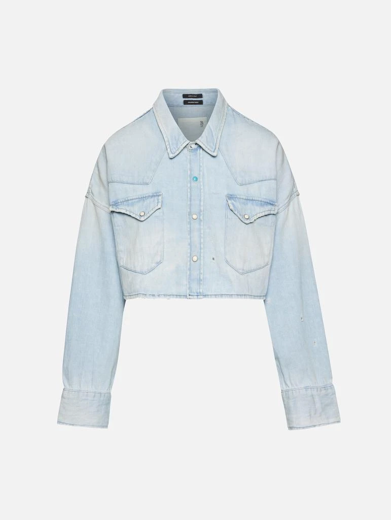 商品R13|Oversized Crop Cowboy Shirt,价格¥1712,第1张图片