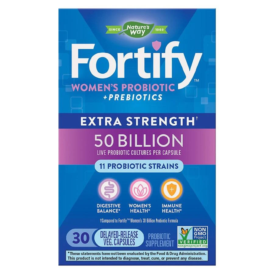 商品Nature's Way|Fortify Women's 50 Billion Probiotic Vegetable Capsules,价格¥250,第1张图片