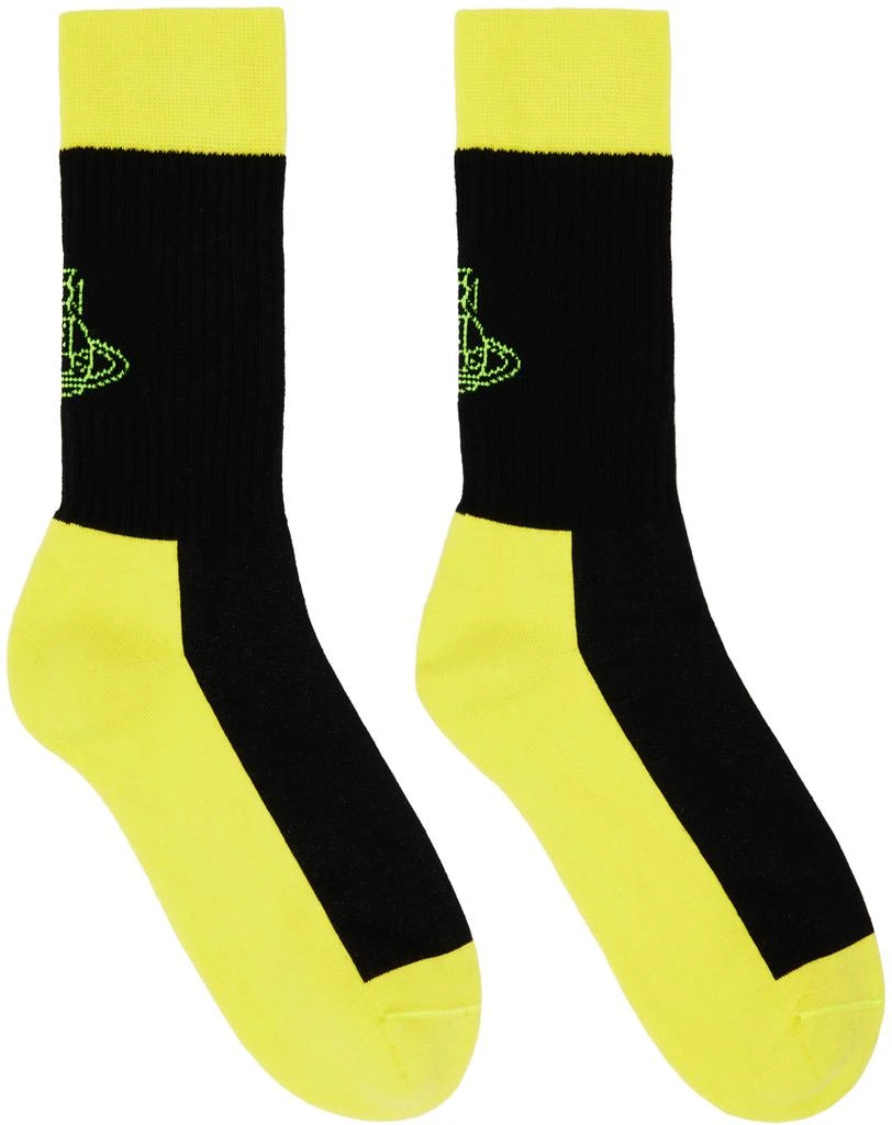 商品Vivienne Westwood|Black & Yellow Sporty Socks,价格¥242,第1张图片