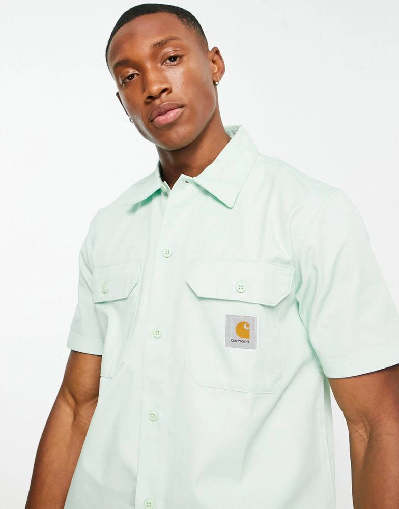 商品Carhartt|Carhartt WIP master short sleeve shirt in green,价格¥306,第1张图片