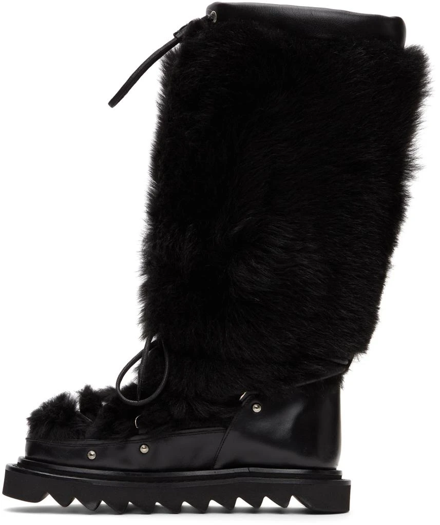 商品Toga Pulla|Black Shearling Studded Boots,价格¥1687,第3张图片详细描述