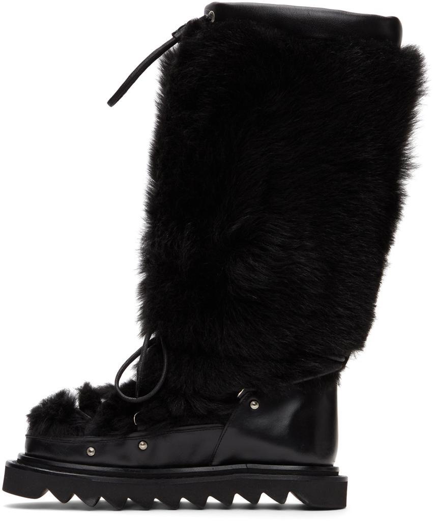 商品Toga Pulla|Black Shearling Studded Boots,价格¥5291,第5张图片详细描述