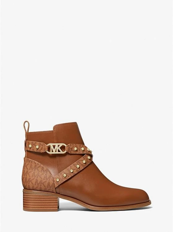 商品Michael Kors|Kincaid Leather and Studded Logo Ankle Boot,价格¥549,第2张图片详细描述