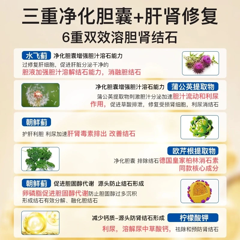 善清疗强力消石素 德国进口肾结石排石药养肝护肝碎石胶囊 60粒 商品