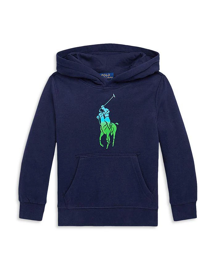 商品Ralph Lauren|Boys' Ombré Big Pony Fleece Hoodie - Little Kid,价格¥222,第1张图片