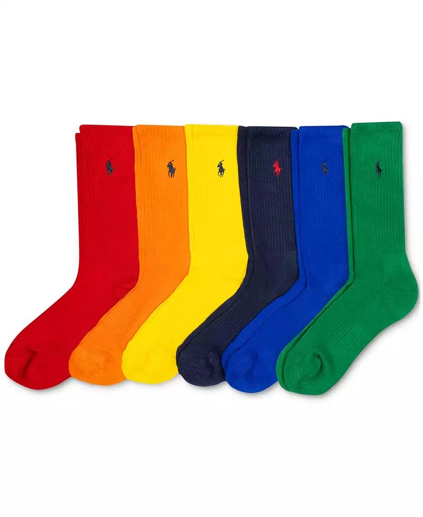 商品Ralph Lauren|Men's 6-Pk. Performance Colorful Crew Socks,价格¥229,第2张图片详细描述