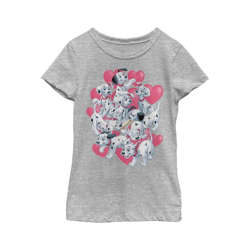 Girl's One Hundred and One Dalmatians Puppy Dalmatian Love  Child T-Shirt商品第1张图片规格展示