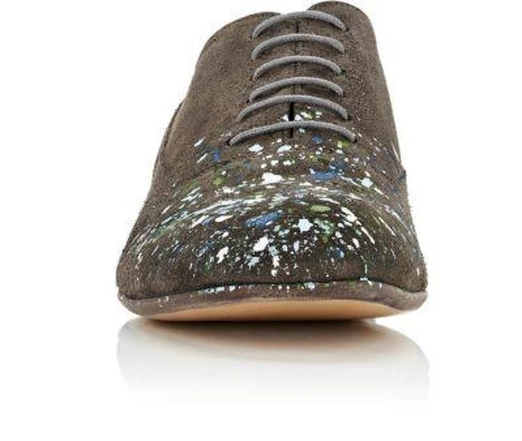 商品MAISON MARGIELA|Paint-Splatter-Detailed Cap-Toe Balmorals,价格¥2300,第4张图片详细描述