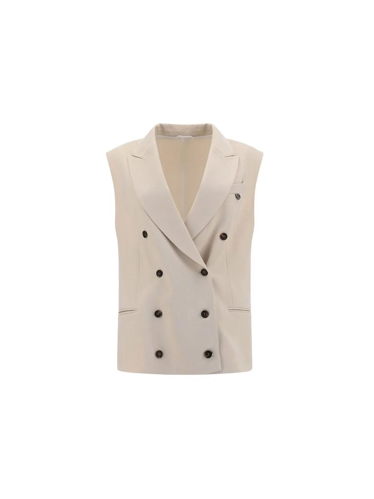 商品Brunello Cucinelli|Brunello cucinelli women's white other materials down jacket,价格¥16158,第1张图片