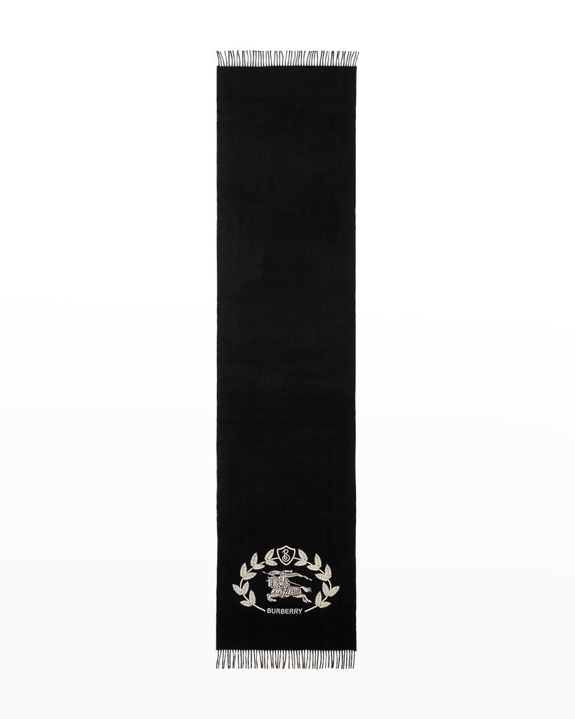 商品Burberry|Men's Reversible Giant Check Logo Emblem Scarf,价格¥7059,第4张图片详细描述